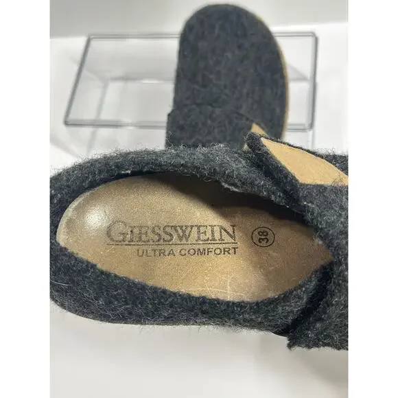 Giesswein Ultra Comfort Camden Gray Wool Shoes US 8 EUR 38 Ladies Cozy Slippers - Picture 12 of 14